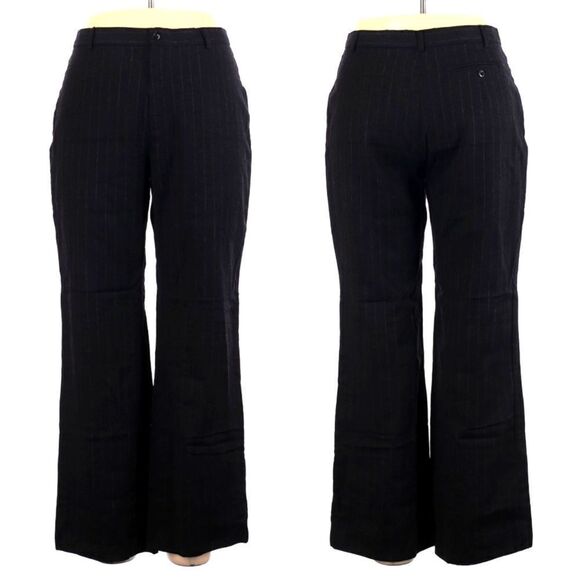 PHILIPPE ADEC 100% Wool Striped High Rise Trouser Pants 14 - Picture 1 of 8